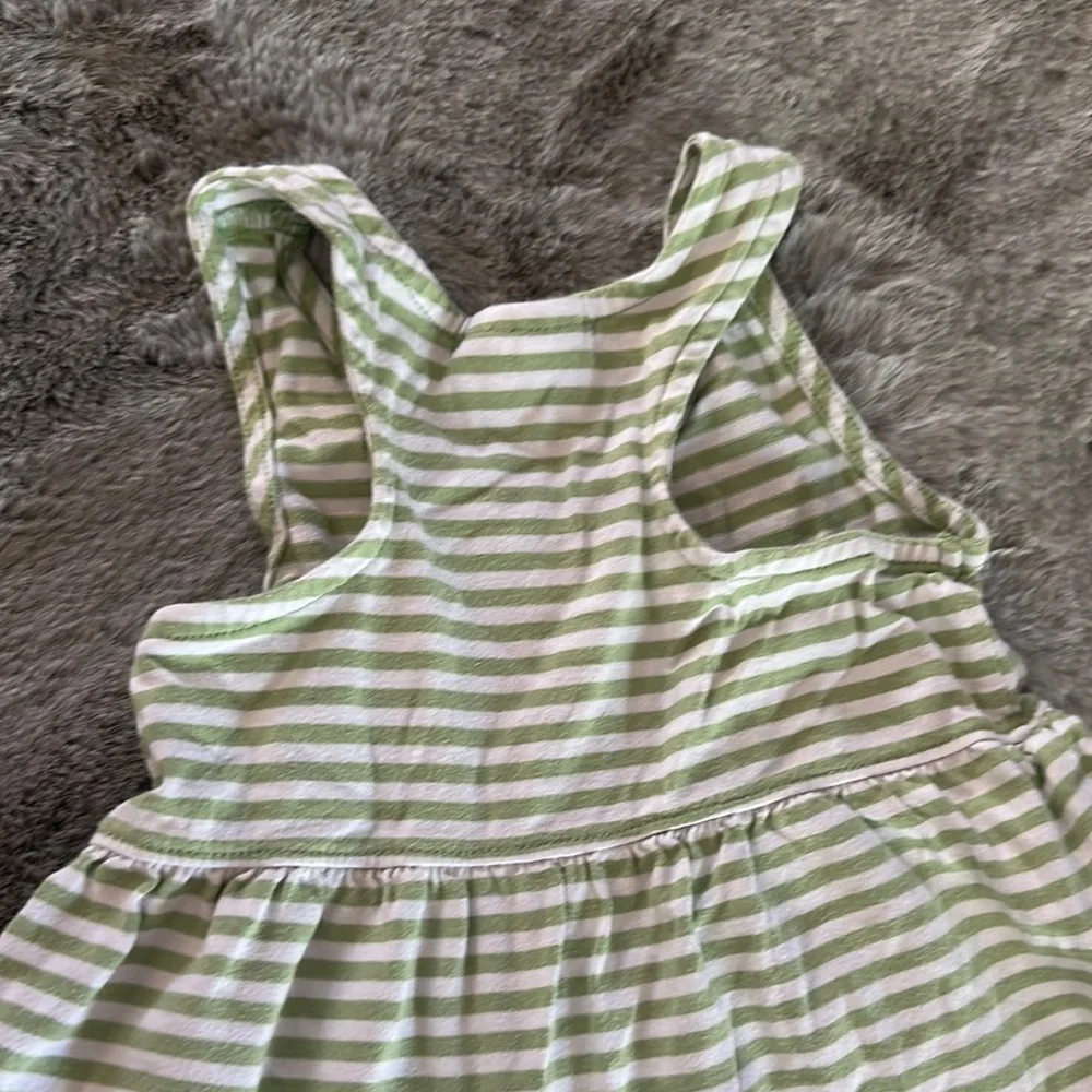 Hanna Andersson Green Striped Kids Dress - Picture 3 of 3